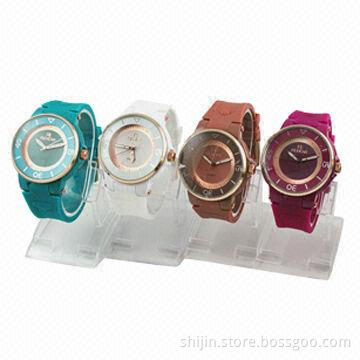 Hot-sale Silicone Quartz Vogue Watches in Different Colors, for Men or Women